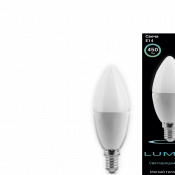 Артикул: LD10111 
Тип: свеча на ветру 
Цоколь: E14 
Мощность: 5 Вт. 
Индекс цветопередачи: Ra80. 
Рабочее напряжение: 150-265V. 
Размеры: 38х113. 
Время работы, ч: 25 000. 
Аналог лампы накаливания: 60 Вт. 
Гарантия: 1 год  450 лв /5w led=60w/  Светодиодная лампа  Lumen  750  1  Lumen Магазин