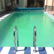 Установка бассейнов в Алматы. Бассейн, отделанный кафелем