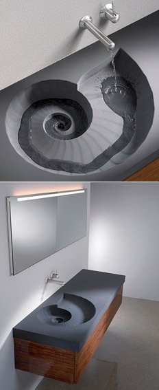 Раковина в форме ракушки Раковина в форме ракушки