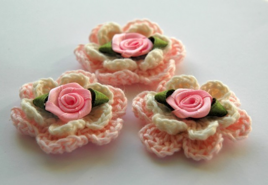 Вязанные цветы крючком Вязанные цветы крючком